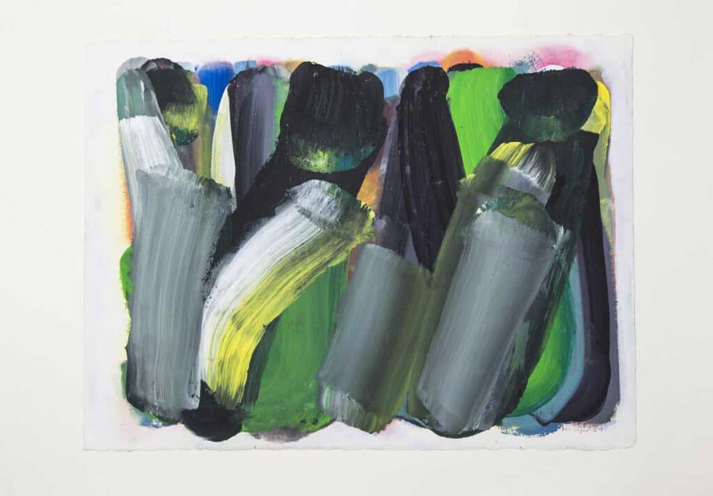 Michael Ufer, o.T. Acryl/Bütten, 75 x 105, 1991