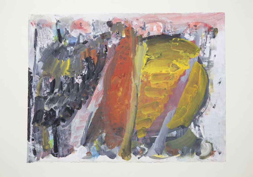 Michael Ufer, o.T. Acryl/Bütten, 75 x 105, 1992